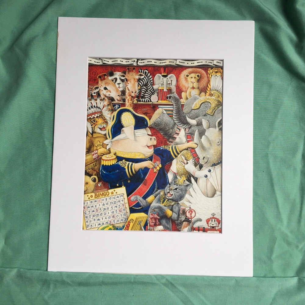 Animals party game matted art blind mans bluff